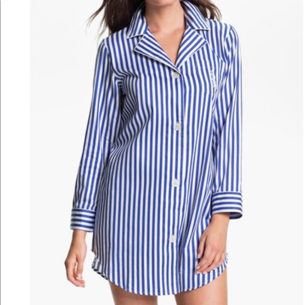 Lauren by Ralph Lauren Stripes Nightshirt M